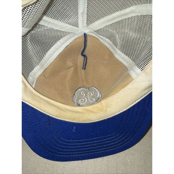 Vintage General Electric GE Blue Snapback Trucker Hat Cap USA Foam Mesh - Picture 6 of 7